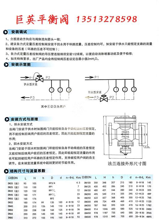 巨英自立式定量压差控制阀图片