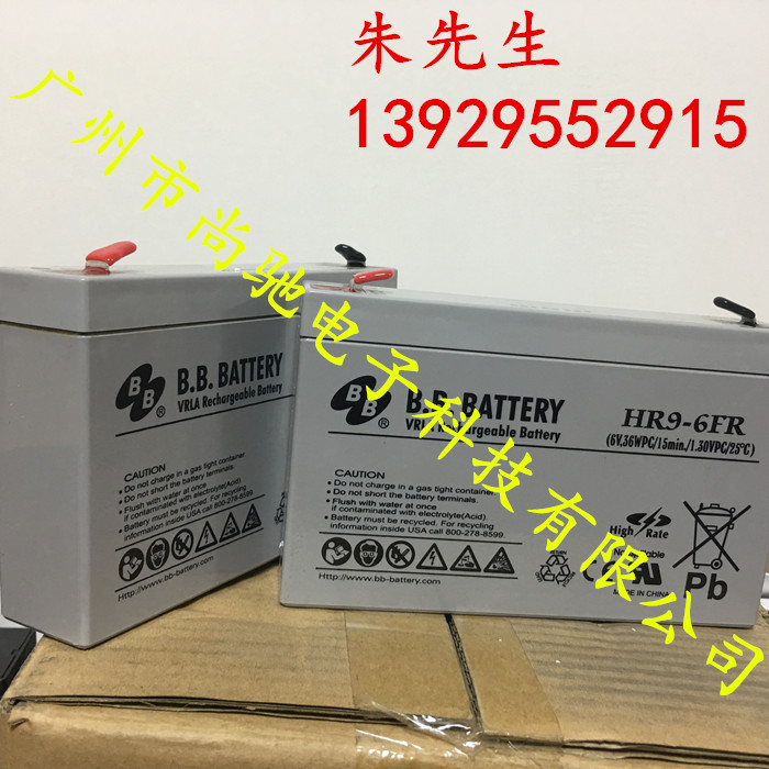 台湾BB蓄电池HR9-6FR 6V36W服务器备用电池6v9a