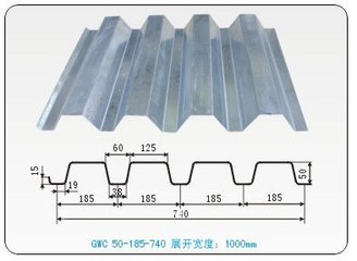 直销YX50-185-740楼承板 钢承板 承重板 制作安装钢结构厂房图片