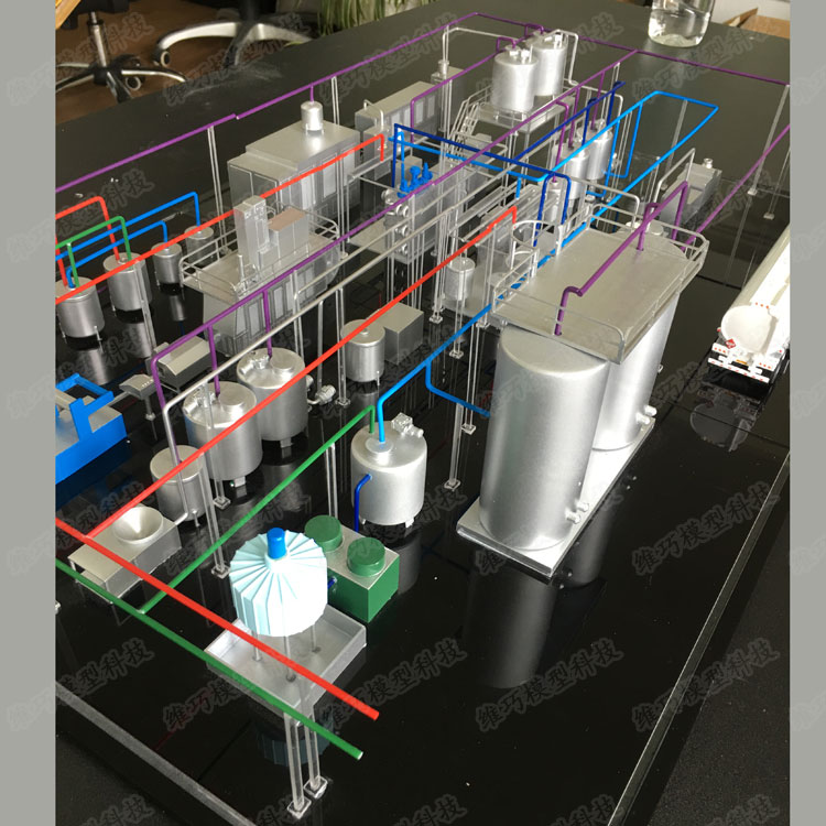 牛奶生产线模型定制果汁饮料灌装仿真食品灌装生产线模型果汁饮料杀菌生产线模型定做图片