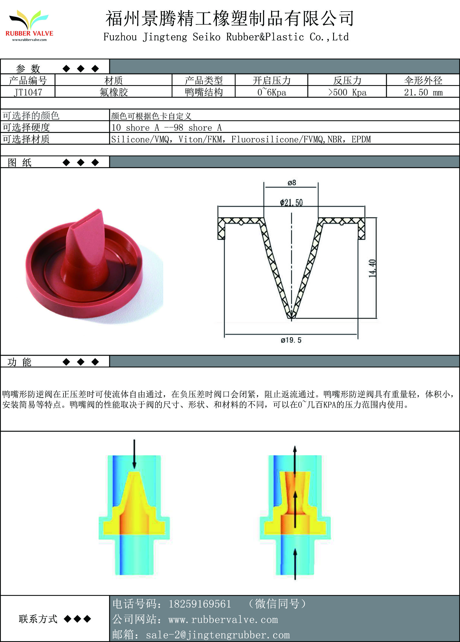 福州市微型鸭嘴阀厂家