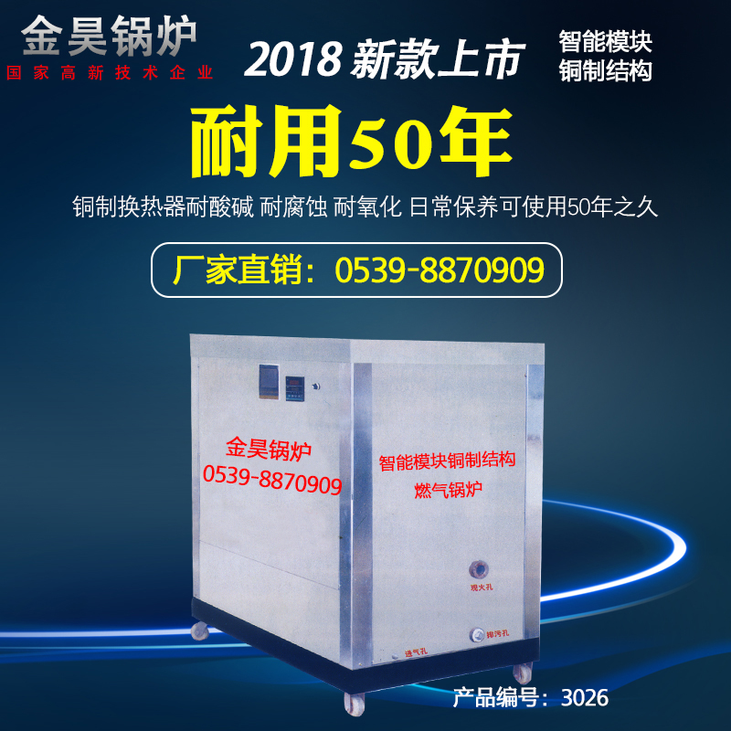 3026金昊智能模块模块铜制结构燃气锅炉 燃气锅炉大型商业锅炉图片