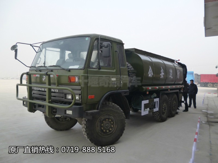 东风六驱边防运水车,6×6驱动180马力边防水罐运输车DFS5160，六驱越野消防水罐车图片