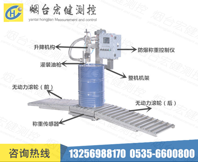 供应化工液体称重灌装机（YDGZ-C）——烟台宏健图片