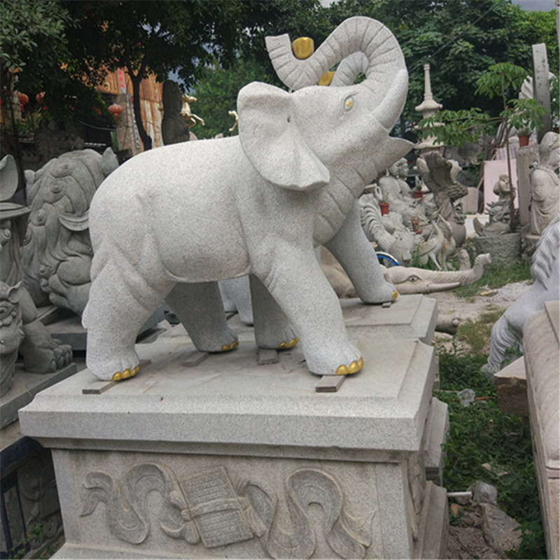 廠家直銷石雕仿古大象 石雕招財(cái)象 花崗巖石雕大象雕塑 石雕大象招財(cái)象