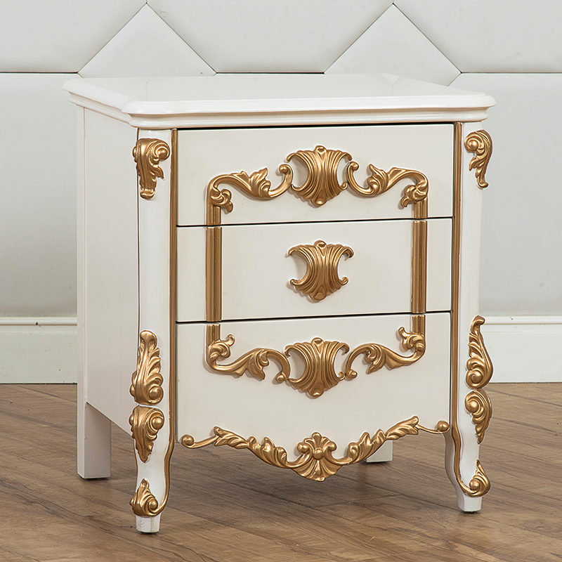 歐式手工雕花床頭柜圖片