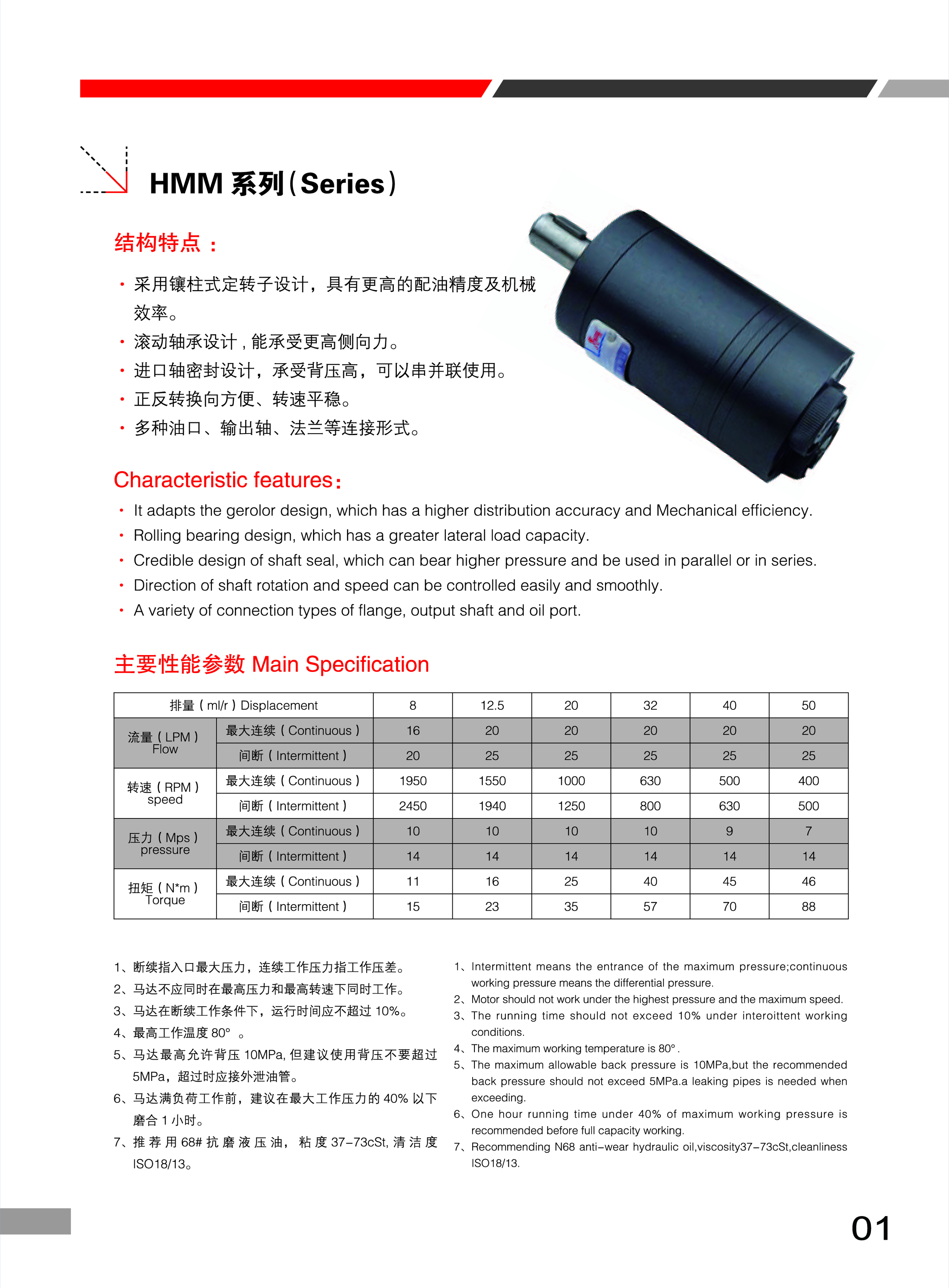 供应高精度液压马达 高速马达0MM 小型液压马达