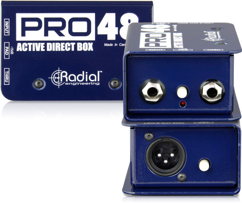 Radial PRO48单通道非平衡输入有源DI直插盒批发零售 双通道DI直插盒 吉他DI盒 乐器直插盒 舞台信号转换