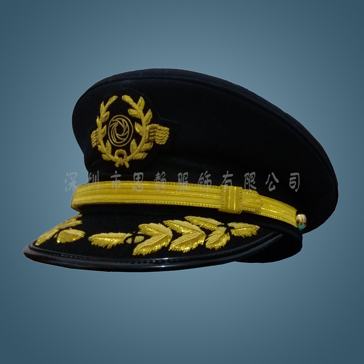 四川航空飛行員機(jī)長(zhǎng)大蓋帽印度絲帽圖片/四川航空飛行員機(jī)長(zhǎng)大蓋帽印度絲帽樣板圖 (2)