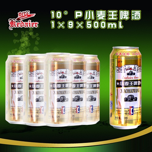 10°P山东德州克代尔小麦王啤酒1×9×500ml