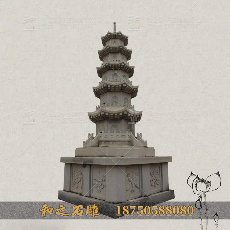 惠安石雕厂家特制各种石雕佛塔 寺庙佛塔图片