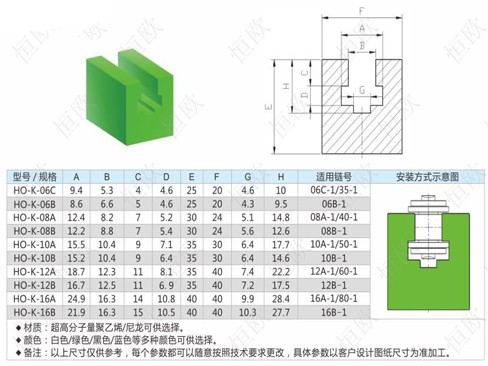 南通恒欧链条导向条 链条导向件 TS型单排链条托条厂家图片