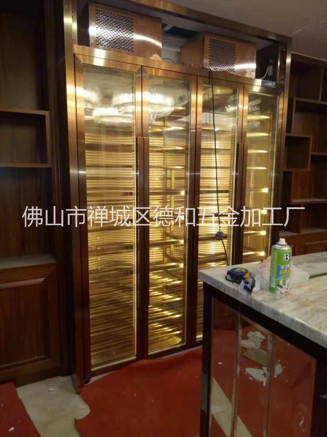 不锈钢酒柜 酒架 恒温不锈钢红酒柜图片