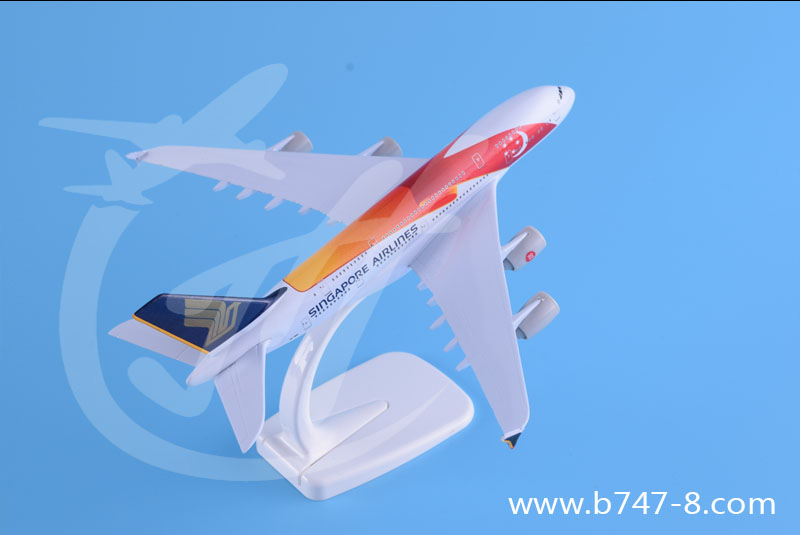 新加坡空客A380合金飞机模型图片