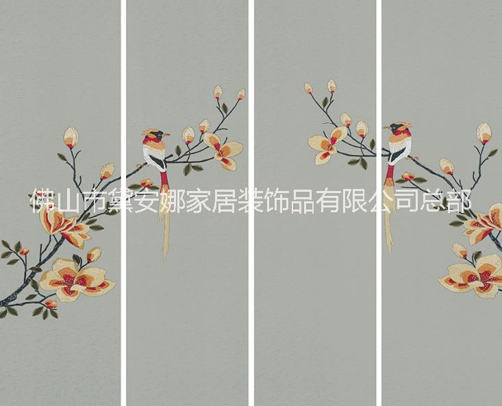 輕奢刺繡背景墻，浮雕軟包廠家，酒店皮雕背景，刺繡硬包 輕奢刺繡背景浮雕軟包廠家