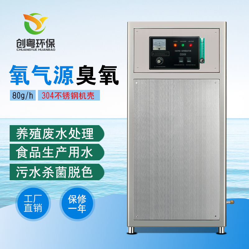 广州创粤CYO-80g臭氧发生器 养殖废水脱色消毒臭氧机 污水处理臭氧设备图片