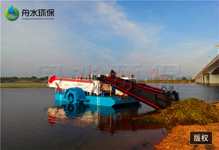 全自动垃圾打捞船 大中小型河道保洁船 水葫芦打捞船图片