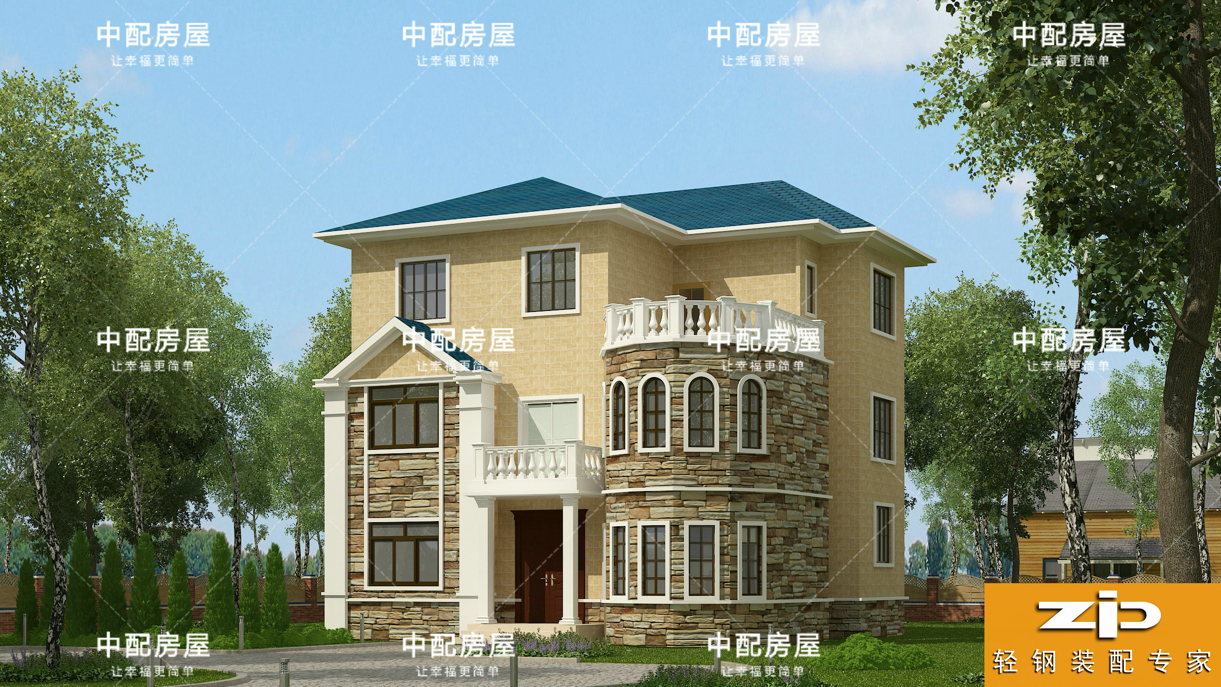輕鋼結(jié)構(gòu)房圖片/輕鋼結(jié)構(gòu)房樣板圖 (3)