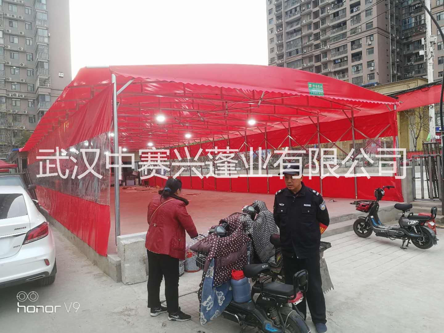 武汉中盛雨篷厂家，尺寸定做活动伸缩仓库帐篷，致电咨询 推拉蓬 推拉蓬，雨篷，遮阳棚