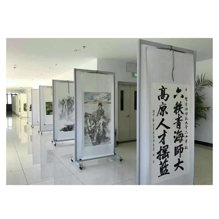 立欣优质 书画展览屏风 画展屏风 展架屏风 学校画展图片