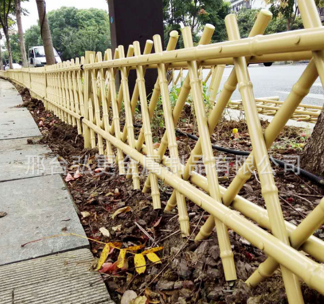 弘更 花坛绿化 不锈钢竹篱笆景观园艺护栏庭院围栏栅栏竹节管护栏 举报图片