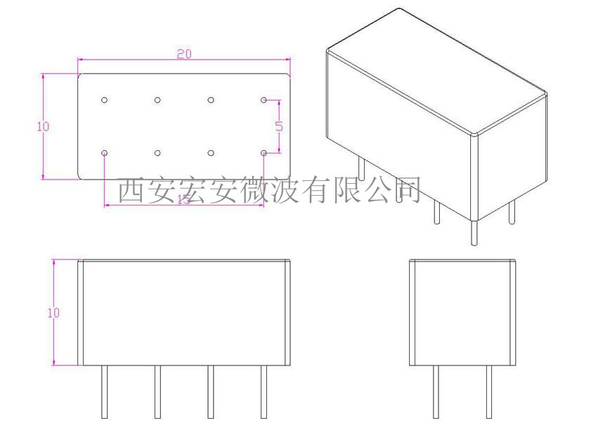 西安宏安仪器用 SPBP-65/105 LC滤波器图片