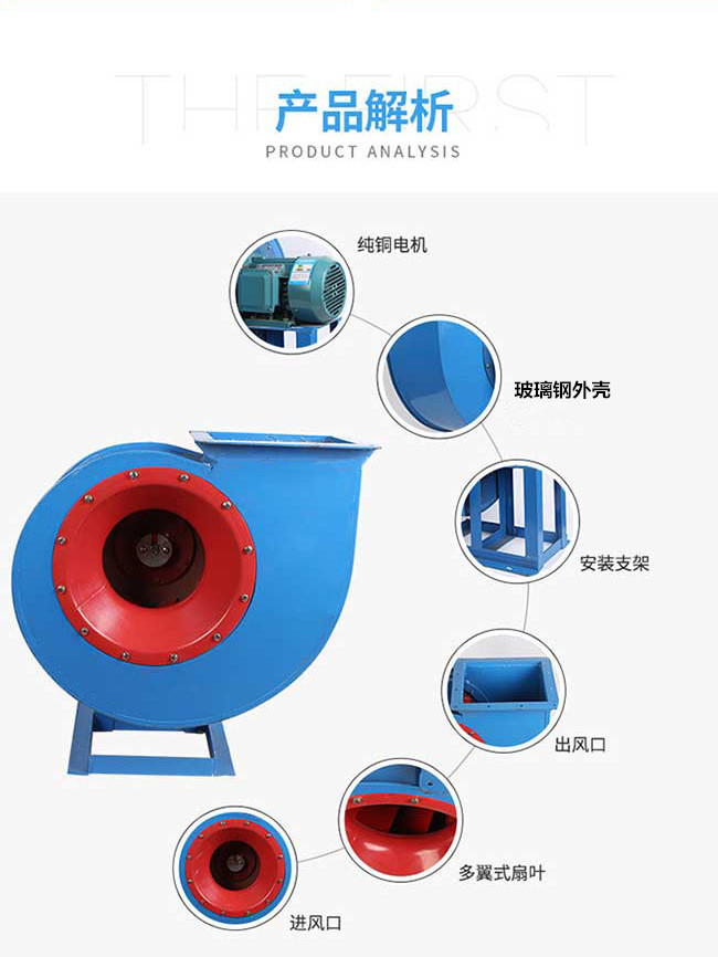 浙江宁波4-72-4A防腐防爆玻璃钢离心风机厂家定制销售价格图片