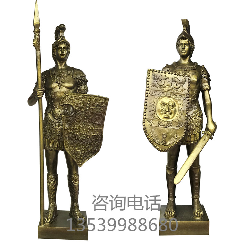 罗马武士广场古希腊罗马武士|宾馆酒店入口仿铜人物雕塑|古罗马雕塑摆件 古希腊罗马雕塑