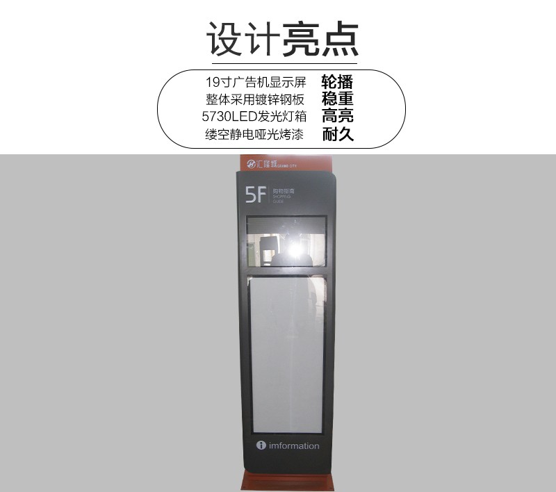 楼层索引牌导视商场超市导示灯箱电子标识牌立地显示屏导向落地牌图片