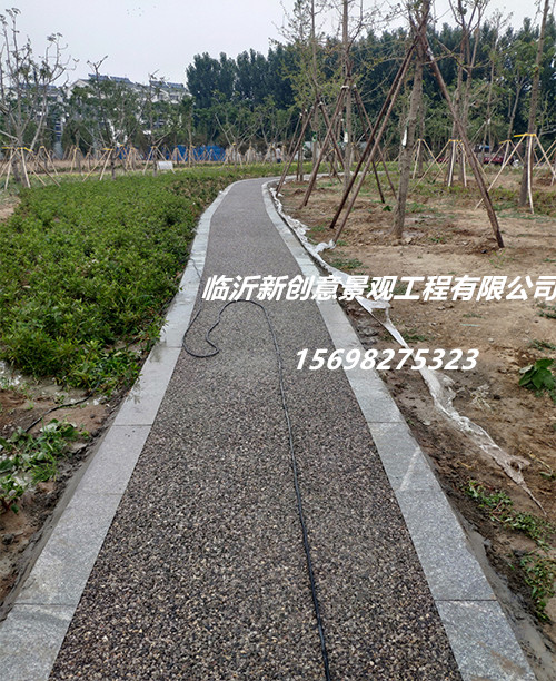 露骨料透水地坪——“低調(diào)”的典型圖片