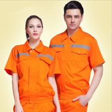 加油站防靜電短袖工裝定制廠家圖片