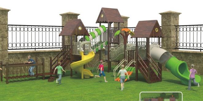大型戶外幼兒園兒童室外木制攀爬架圖片/大型戶外幼兒園兒童室外木制攀爬架樣板圖 (3)
