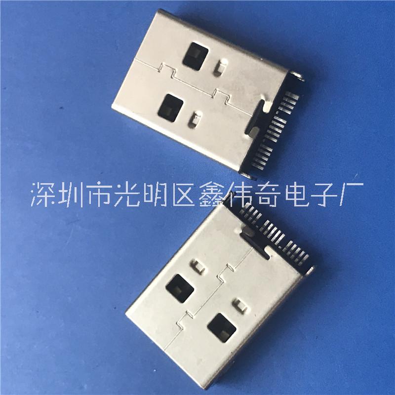 USB+TF卡二合一 A公2.0+TF卡座 一体式 共用 夹板焊线 外插接口 USB+TF卡二合一公头