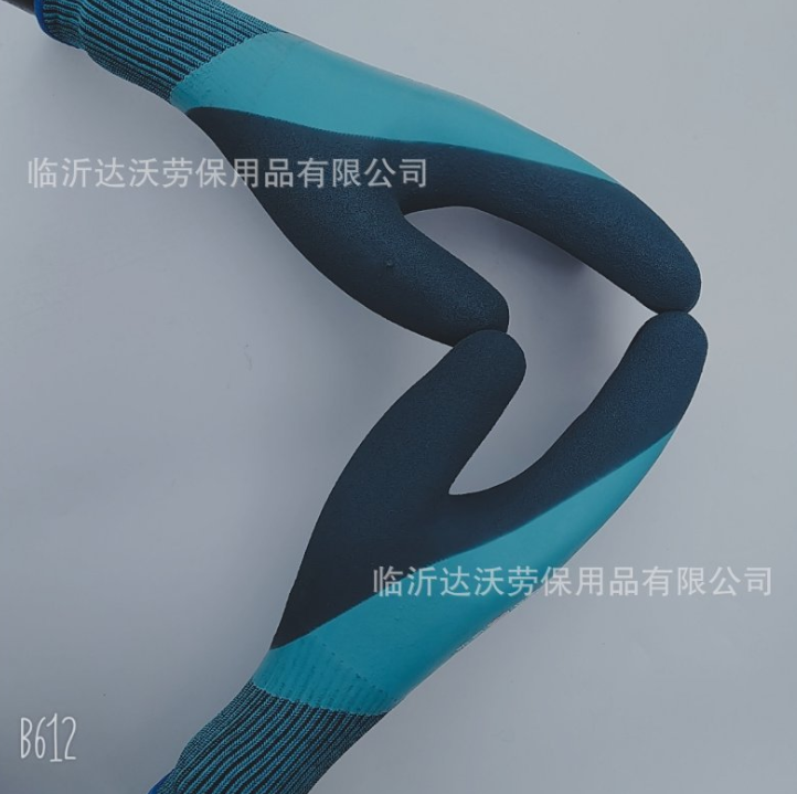 正品登升#589握得牢防水防滑防油耐磨全浸乳胶磨砂劳保防护手套图片