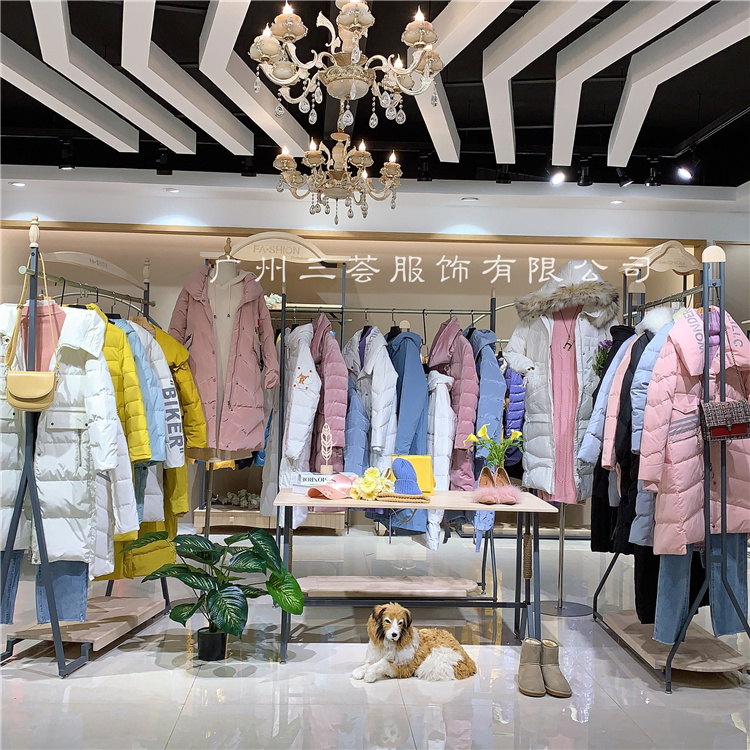 一线女装品牌埃文羽绒服中长款女品牌折扣女装批发折扣店女装货源