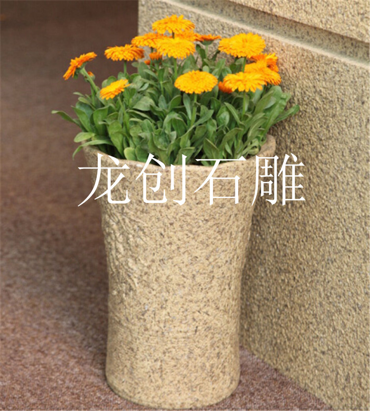 泉州市石雕花钵厂家园林景观石雕花钵 石雕花钵的摆放