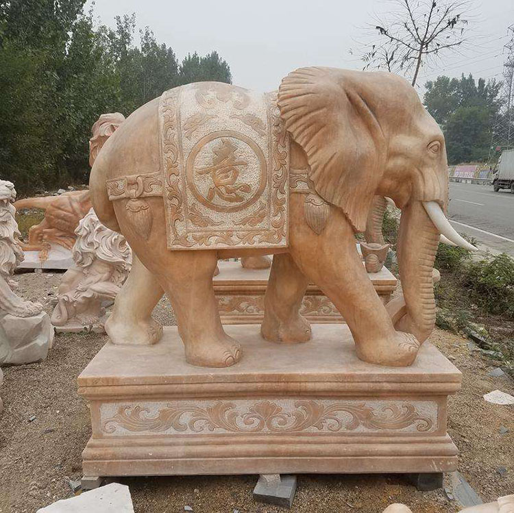 漢白玉石雕大象 青石大象圖片