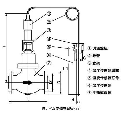 自力式温度调节阀_结构图