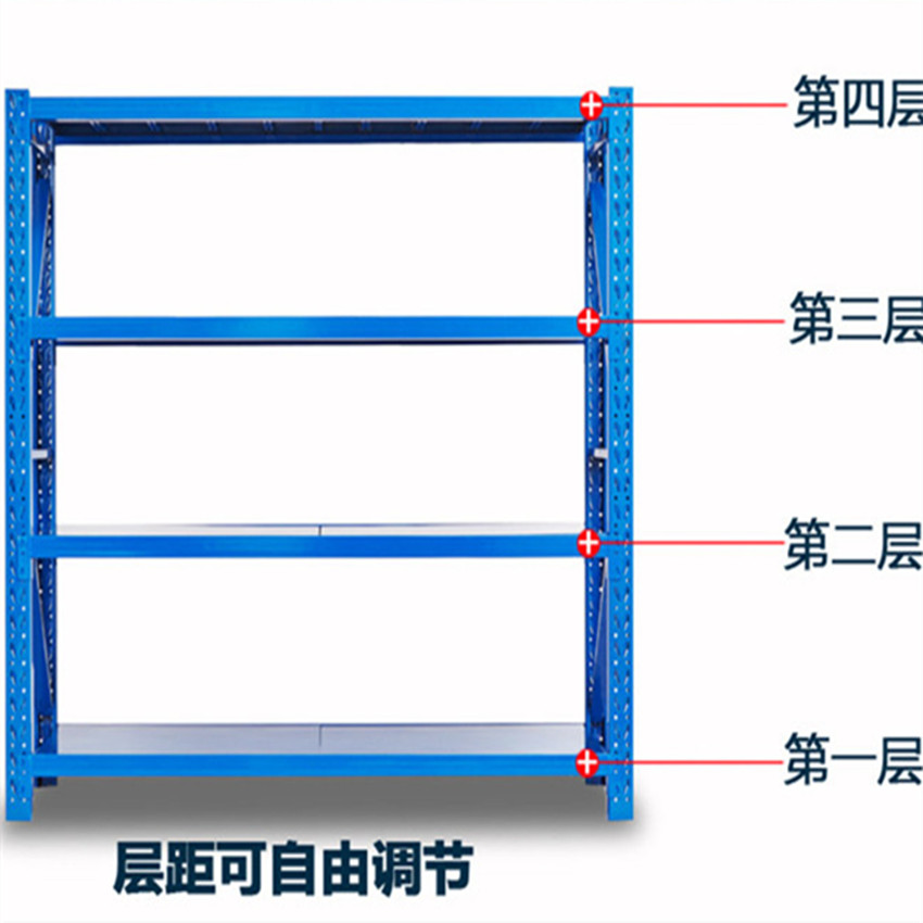 仓库中型货架仓库中型货架外形美观拆装方便无需螺丝仓库 储物间货架厂家直销服务全北京