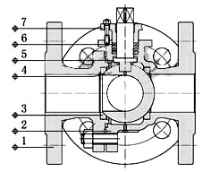 电动三通球阀_内部结构图