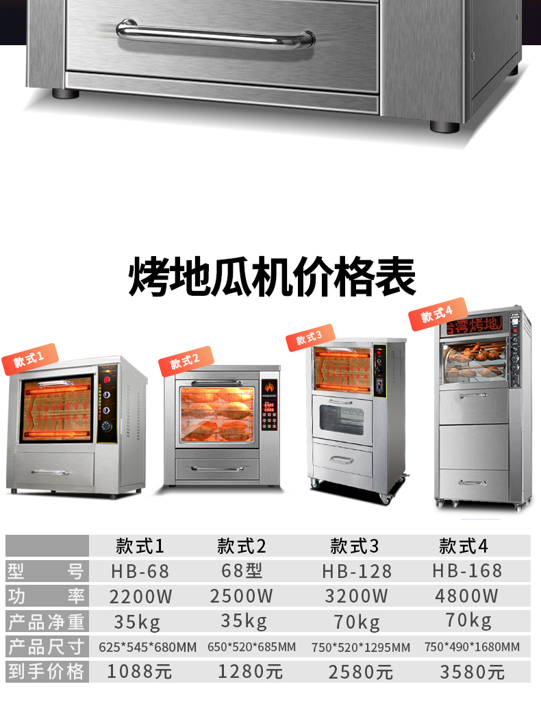 全自动烤红薯机全自动商用烤红薯机电烤地瓜机蜜薯 全自动烤红薯机 浩博