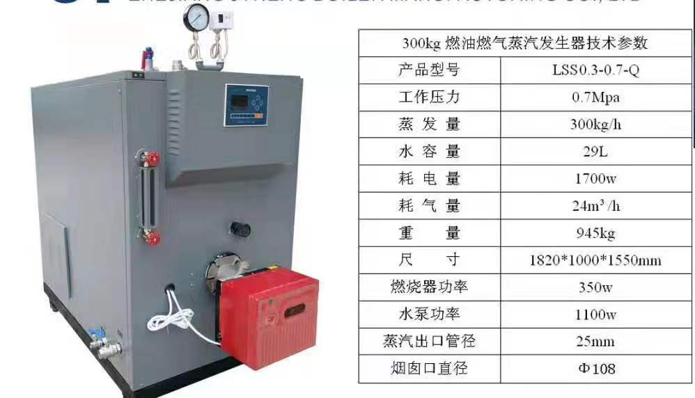 燃油燃气蒸汽发生器300kg