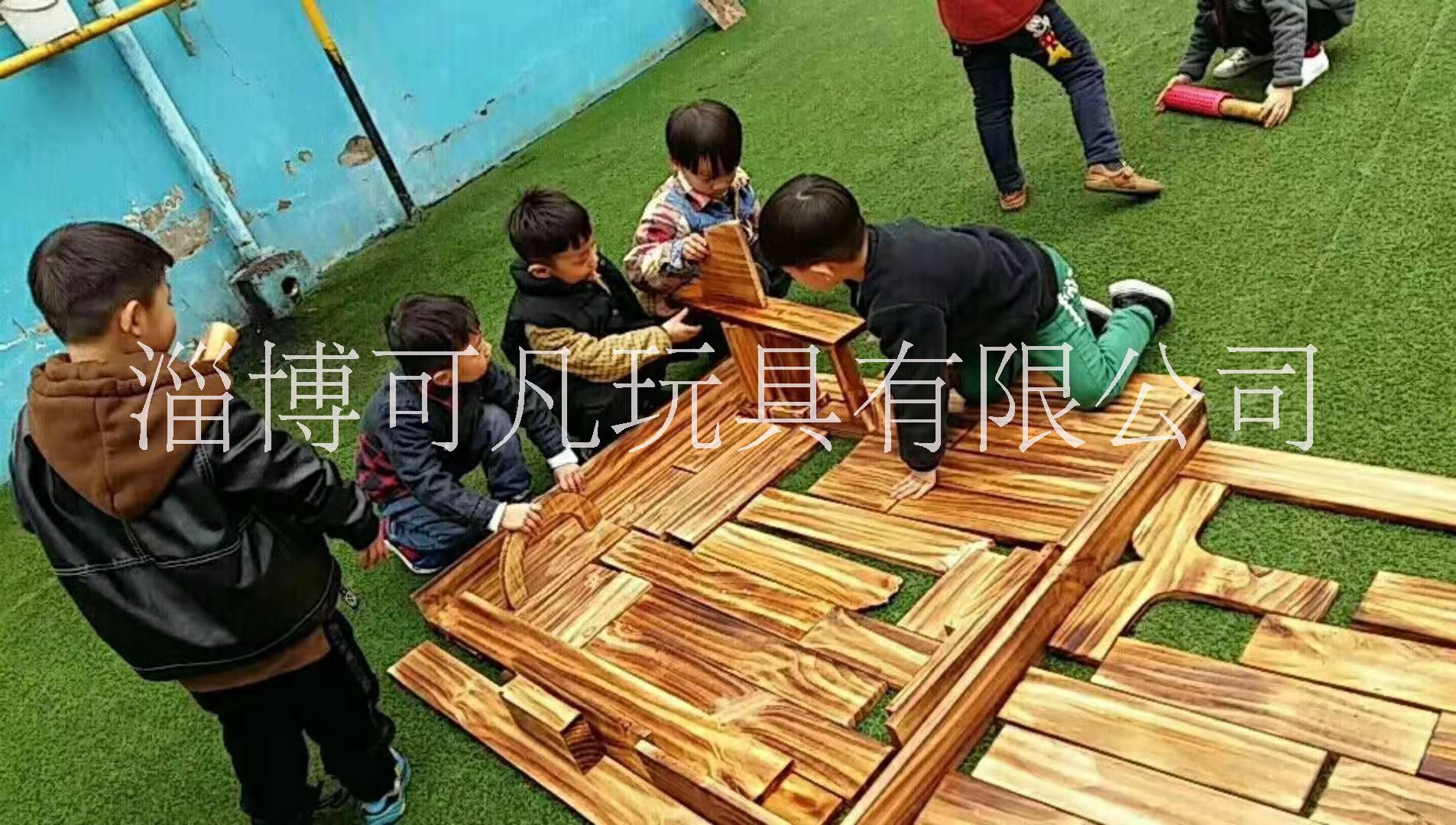 大型户外碳化积木 儿童木质积木 炭烧积木 幼儿园构建积木图片