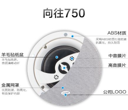 家用同轴定阻吸顶音箱图片