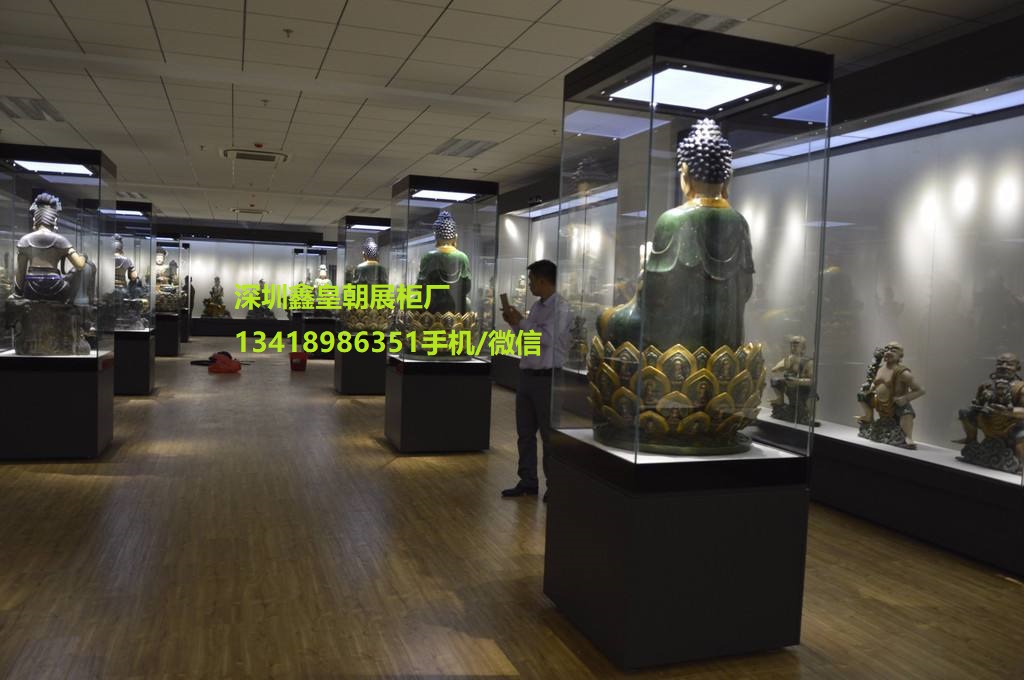 佛像博物馆展柜|佛像文物展柜定做|佛像展示柜定制|佛教文化博物馆展柜定做图片