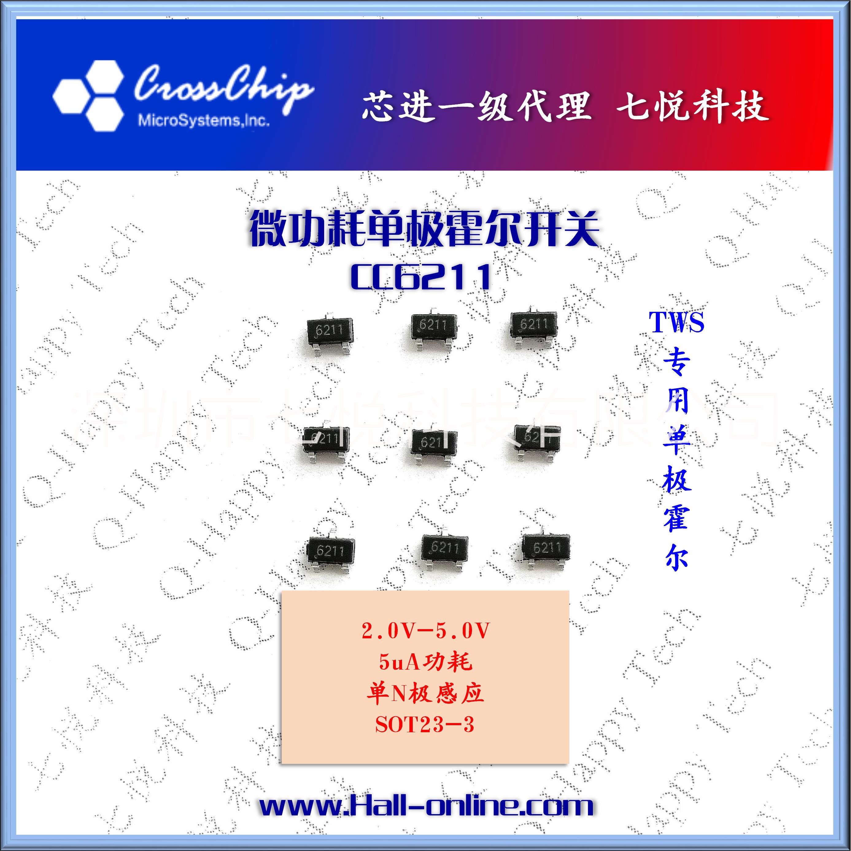 芯进CC6211单极微霍尔元件 TWS充电仓弹窗磁控开关图片