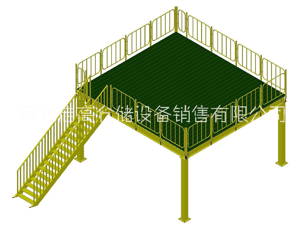 山西钢结构平台厂家 阳泉钢结构平台定做 仓库二层钢平台 阳泉阁楼货架平台 山西启高仓储货架平台图片
