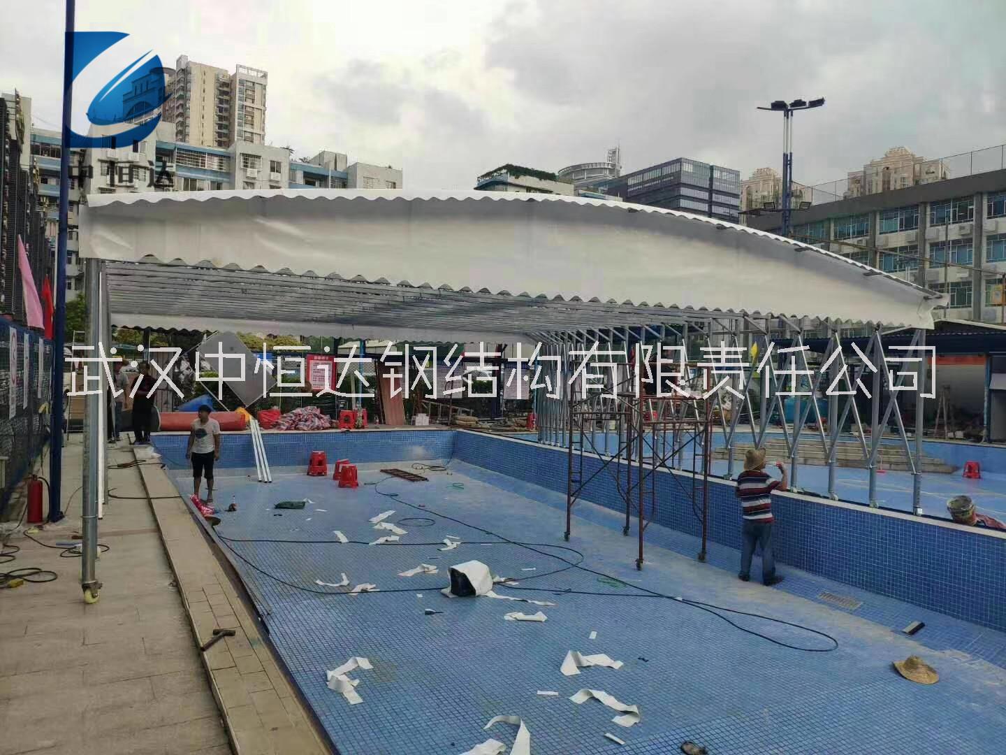 黄石定制工地大型推拉雨棚图片