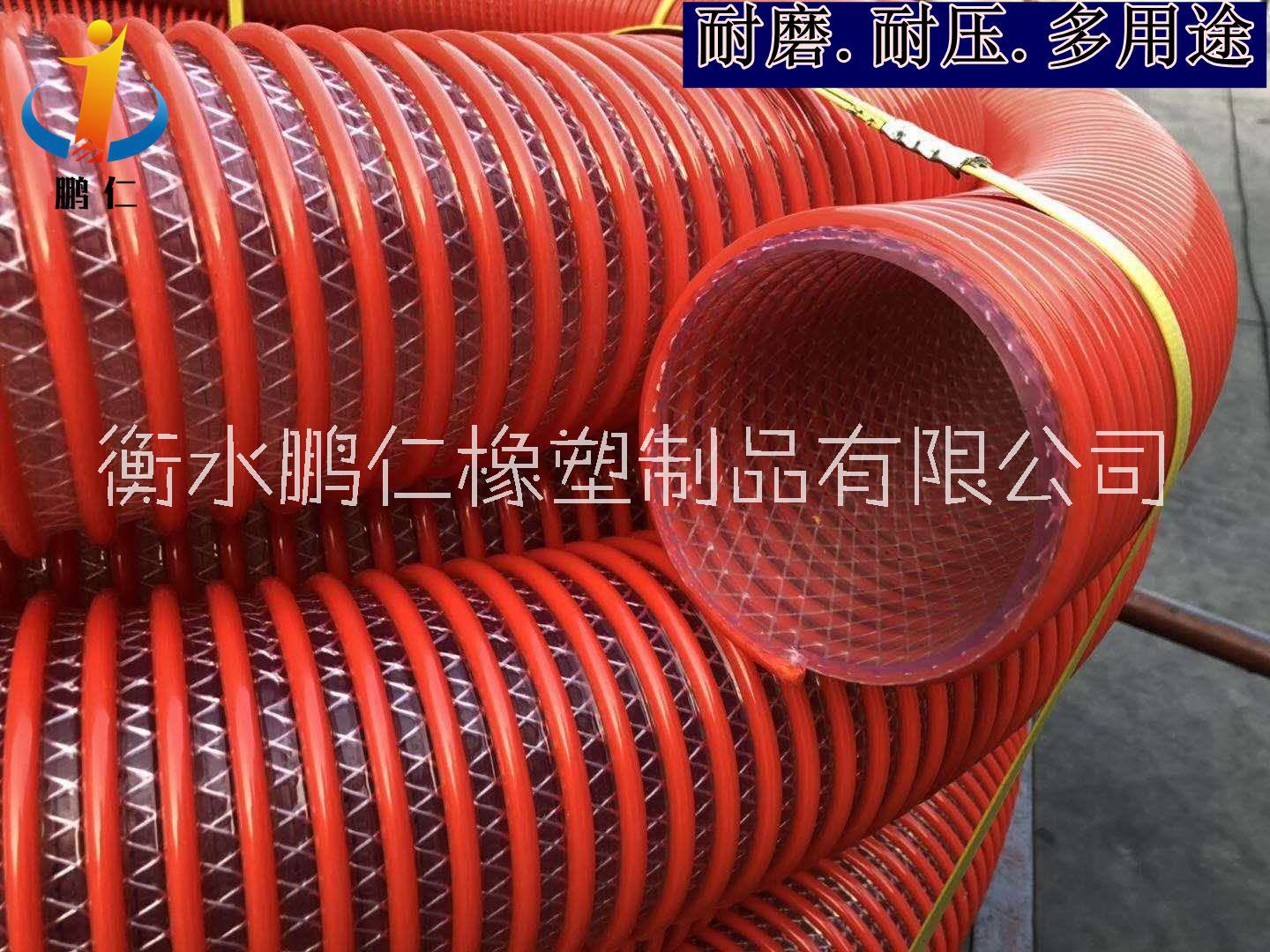 pvc塑筋缠绕管生产厂家    PVC 缠绕管批发价格     PVC 线编织软管供应商  （衡水鹏仁）图片