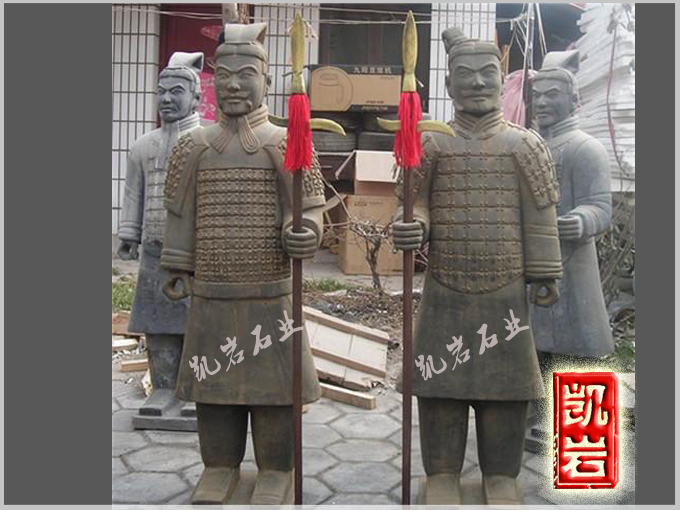 仿古石雕兵馬俑石雕圖片